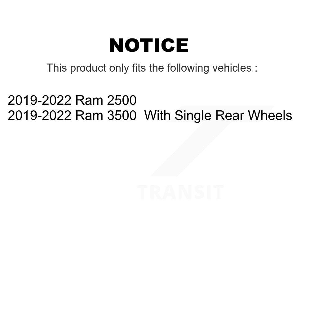 Rear Disc Brake Rotors And Ceramic Pads Kit For 2019-2022 Ram 2500 3500