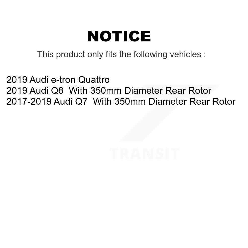 Rear Disc Brake Rotors And Ceramic Pads Kit For Audi Q7 Q8 e-tron Quattro