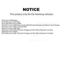Charger l'image dans la galerie, Front Disc Brake Rotors And Ceramic Pads Kit For Lexus LS460 LS500 LS600h LS500h