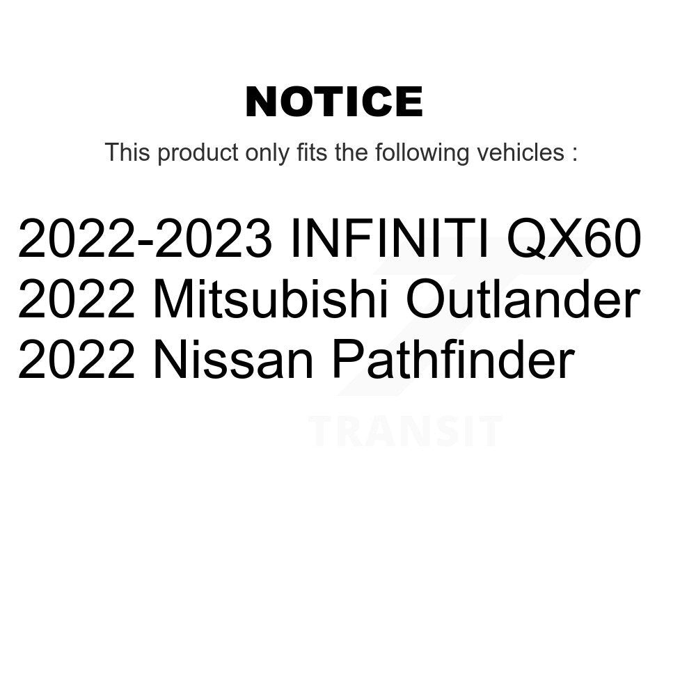 Rear Brake Rotor Ceramic Pad Kit For Mitsubishi Outlander Nissan Pathfinder QX60