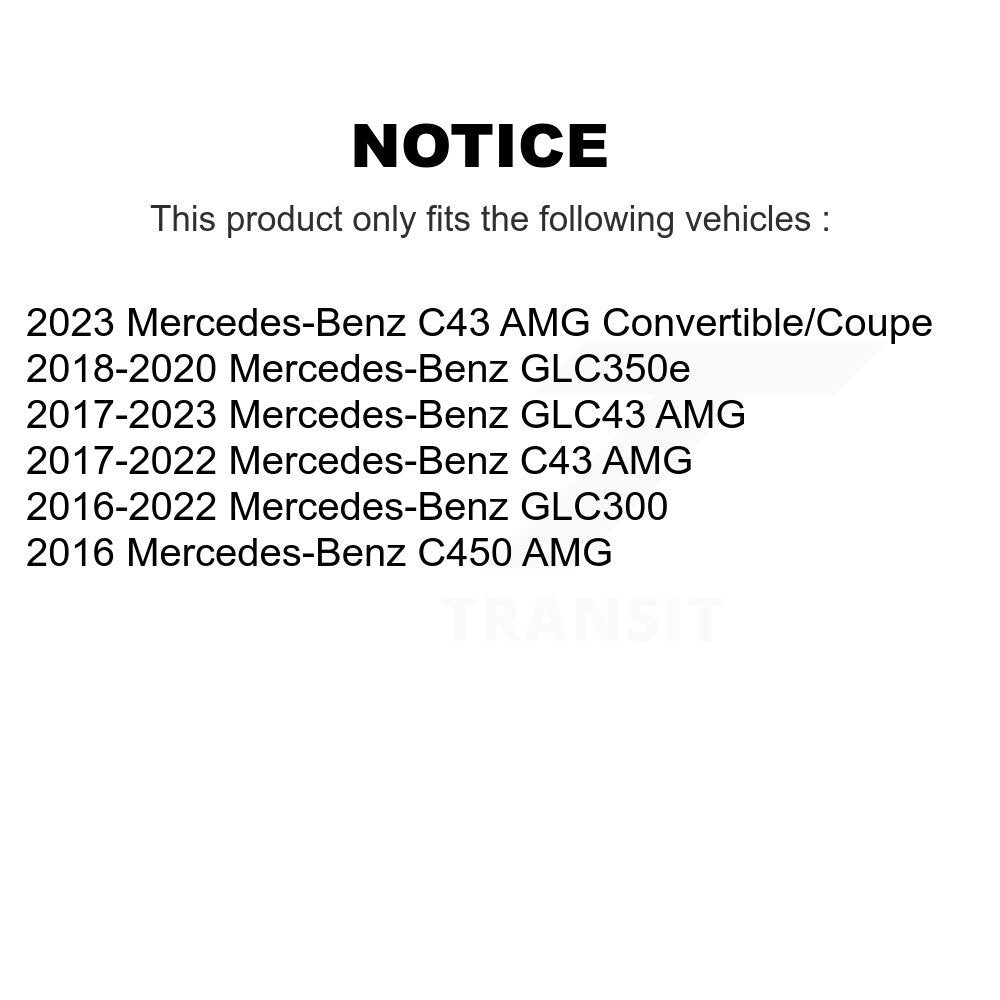 Rear Brake Rotor And Ceramic Pad Kit For Mercedes-Benz GLC300 C43 AMG GLC43 C450