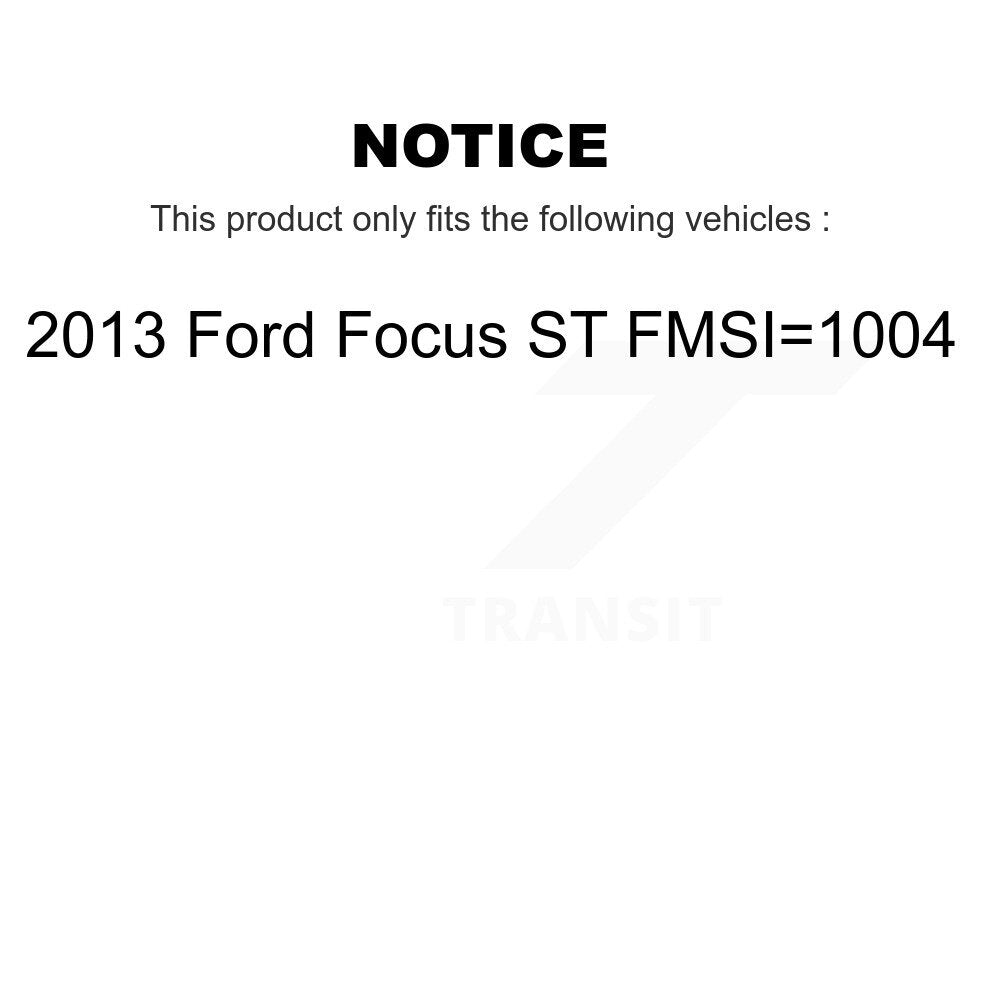 Front Rear Brake Rotor Ceramic Pad Drum Kit (9Pc) For 13 Ford Focus ST FMSI=1004