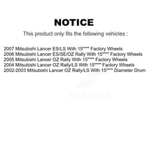 Load image into Gallery viewer, Front Rear Disc Brake Rotor Ceramic Pad And Drum Kit (9Pc) For Mitsubishi Lancer