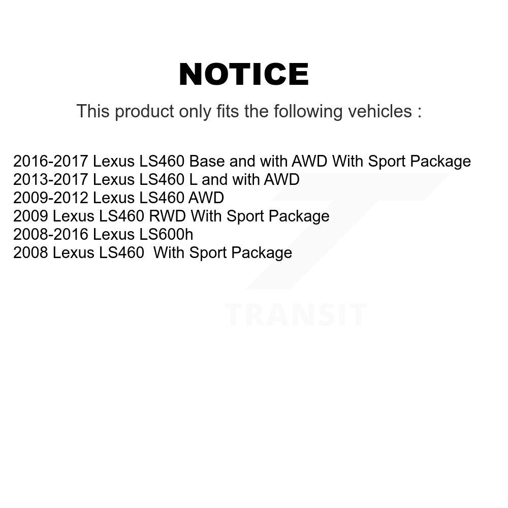 Front Rear Disc Brake Rotors And Ceramic Pads Kit (6Pc) For Lexus LS460 LS600h