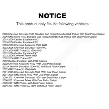 Charger l&#39;image dans la galerie, Rear Disc Rotors Ceramic Pads Parking Shoes Kit For Chevrolet GMC Silverado 1500