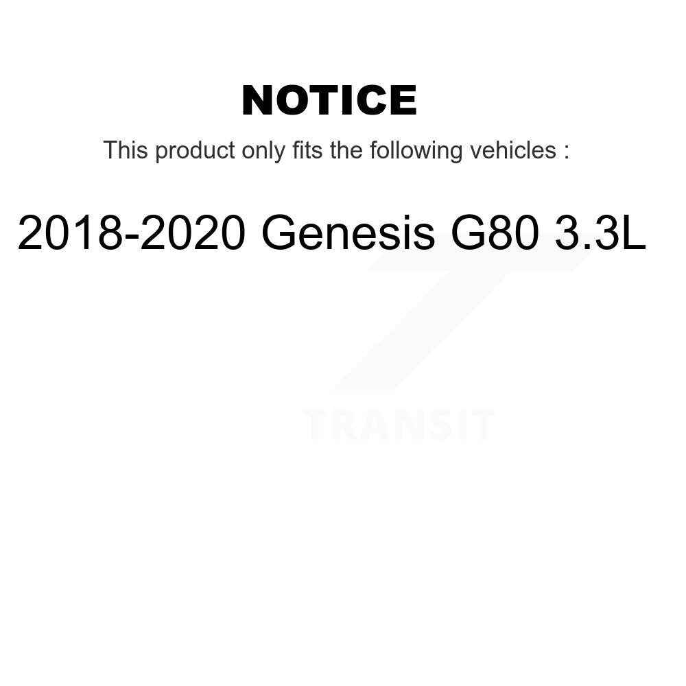 Rear Disc Rotors Ceramic Pads & Parking Shoes Kit For 2018-2020 Genesis G80 3.3L