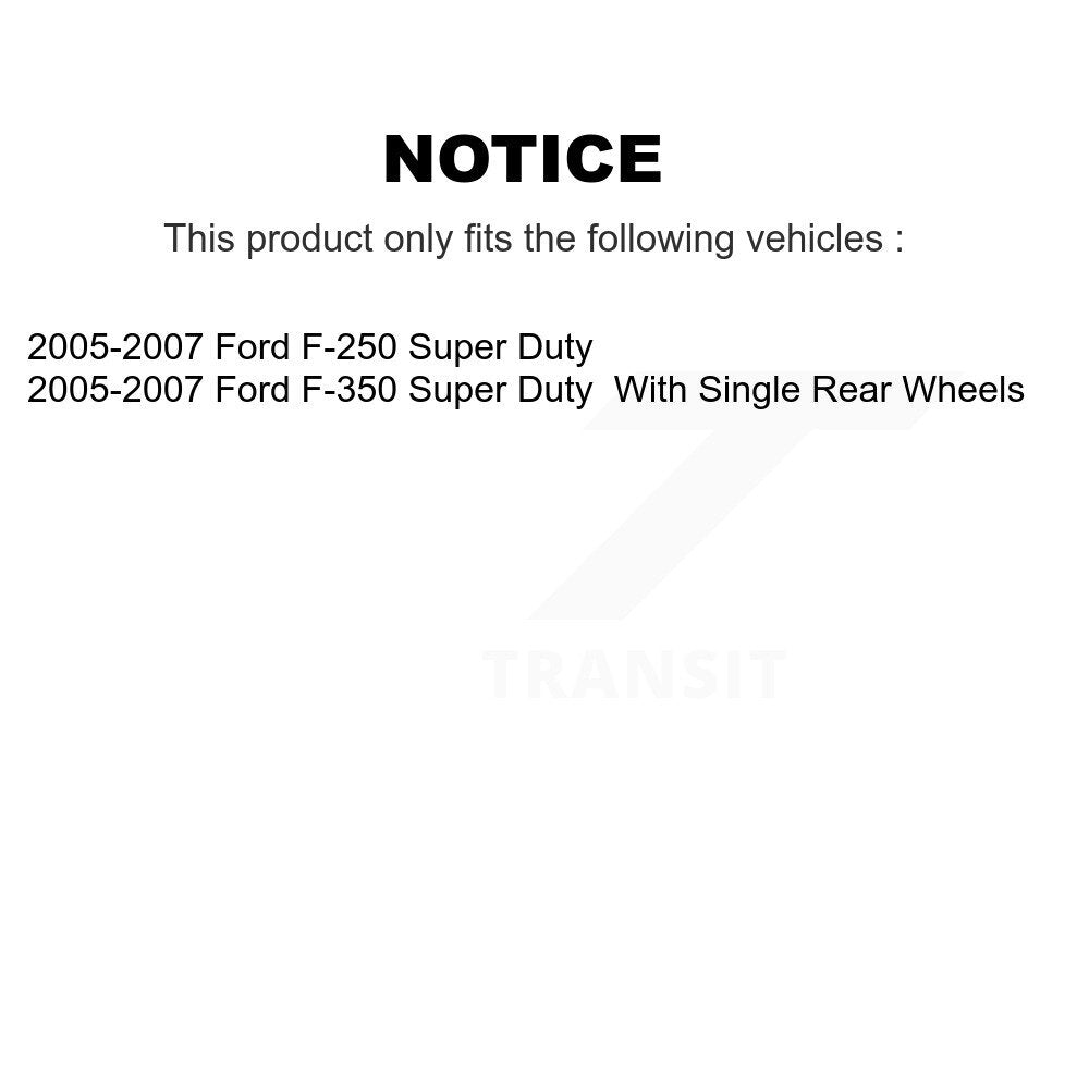 Rear Disc Rotors Ceramic Pads Parking Shoes Kit For Ford F-350 Super Duty F-250