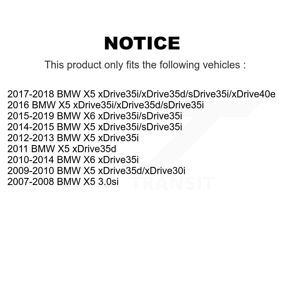 Rear Disc Rotors Ceramic Pads And Parking Brake Shoes Kit For BMW X5 X6