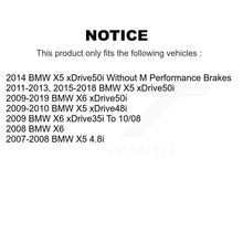 Charger l&#39;image dans la galerie, Rear Disc Rotors Ceramic Pads And Parking Brake Shoes Kit For BMW X5 X6