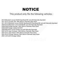 Load image into Gallery viewer, Rear Disc Rotors Ceramic Pads Parking Shoes Kit For Jeep Chrysler Mitsubishi 200