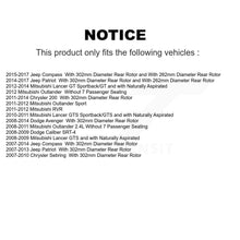 Load image into Gallery viewer, Rear Disc Rotors Ceramic Pads Parking Shoes Kit For Mitsubishi Jeep Chrysler 200