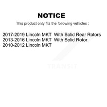 Load image into Gallery viewer, Rear Disc Rotors Ceramic Pads And Parking Brake Shoes Kit For Lincoln MKT