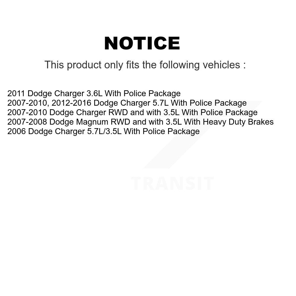 Rear Disc Rotors Ceramic Pads & Parking Brake Shoes Kit For Dodge Charger Magnum