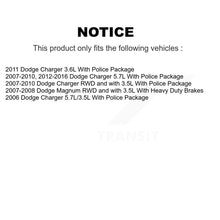 Load image into Gallery viewer, Rear Disc Rotors Ceramic Pads &amp; Parking Brake Shoes Kit For Dodge Charger Magnum