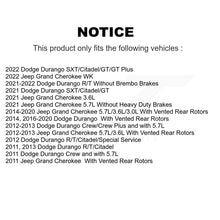 Charger l&#39;image dans la galerie, Rear Disc Rotors Ceramic Pads Parking Shoes Kit For Jeep Grand Cherokee Dodge WK