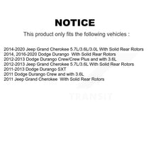 Charger l&#39;image dans la galerie, Rear Disc Rotors Ceramic Pads &amp; Parking Shoes Kit For Jeep Grand Cherokee Dodge