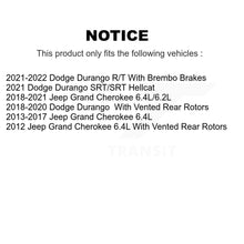 Load image into Gallery viewer, Rear Disc Rotors Ceramic Pads &amp; Parking Shoes Kit For Jeep Grand Cherokee Dodge