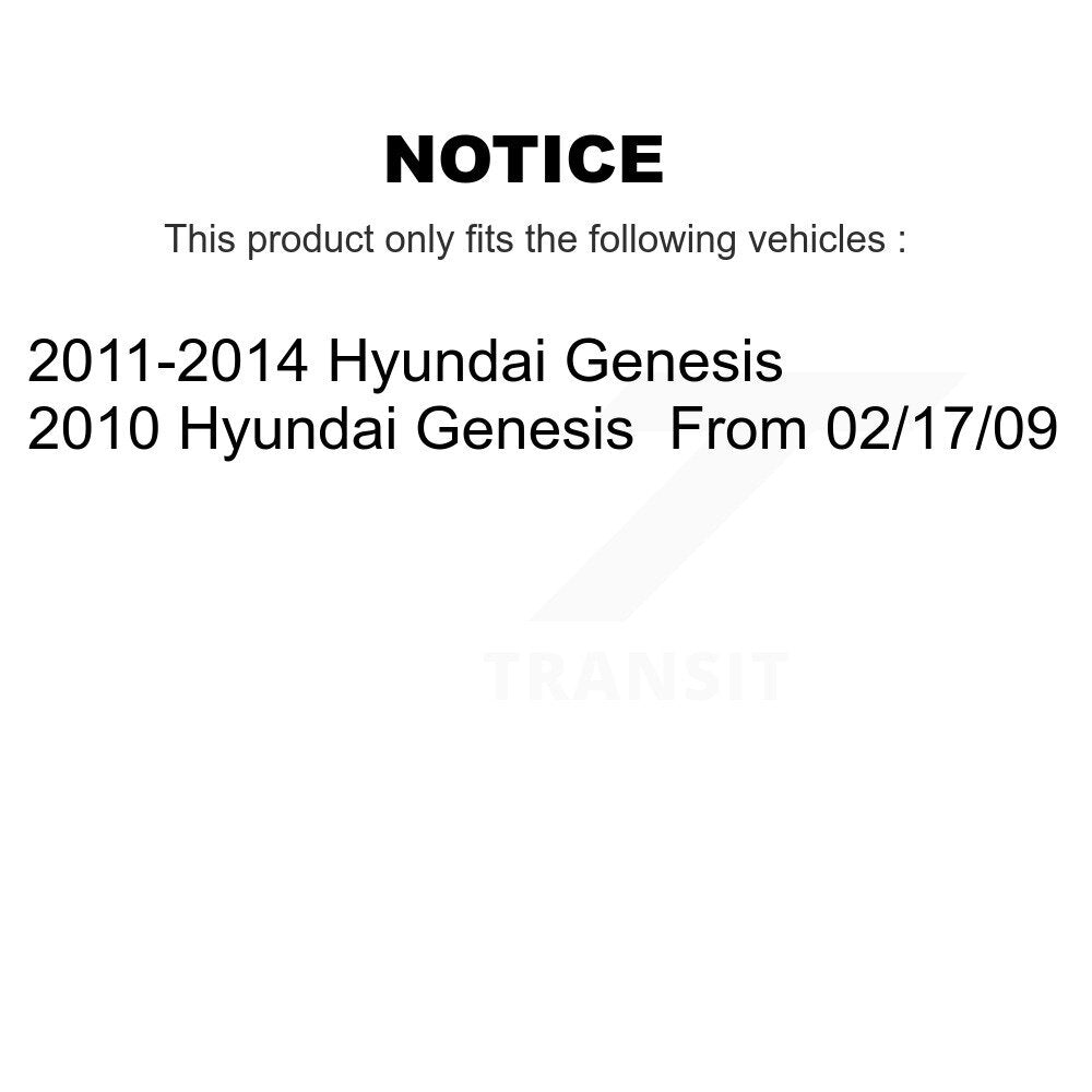 Rear Disc Rotors Ceramic Pads And Parking Brake Shoes Kit For Hyundai Genesis