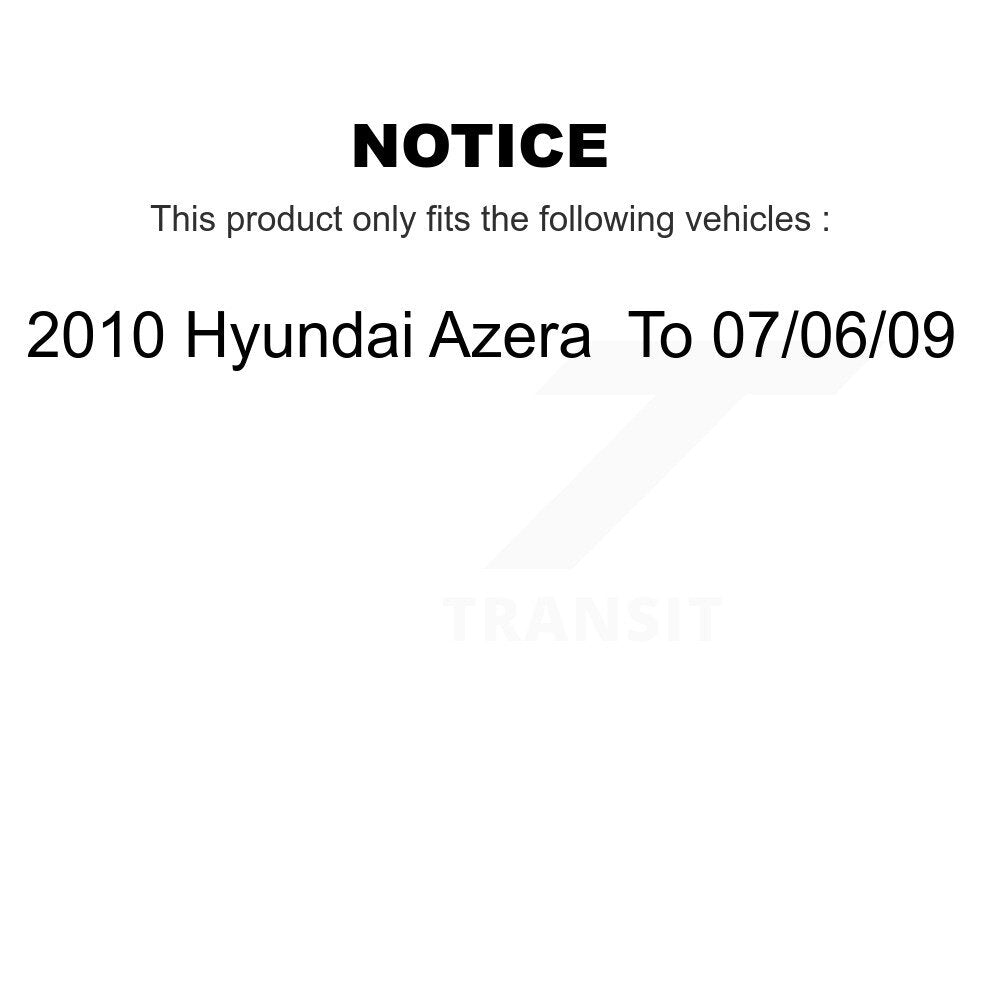 Rear Disc Rotors Ceramic Pads Parking Shoes Kit For 10 Hyundai Azera To 07 06 09