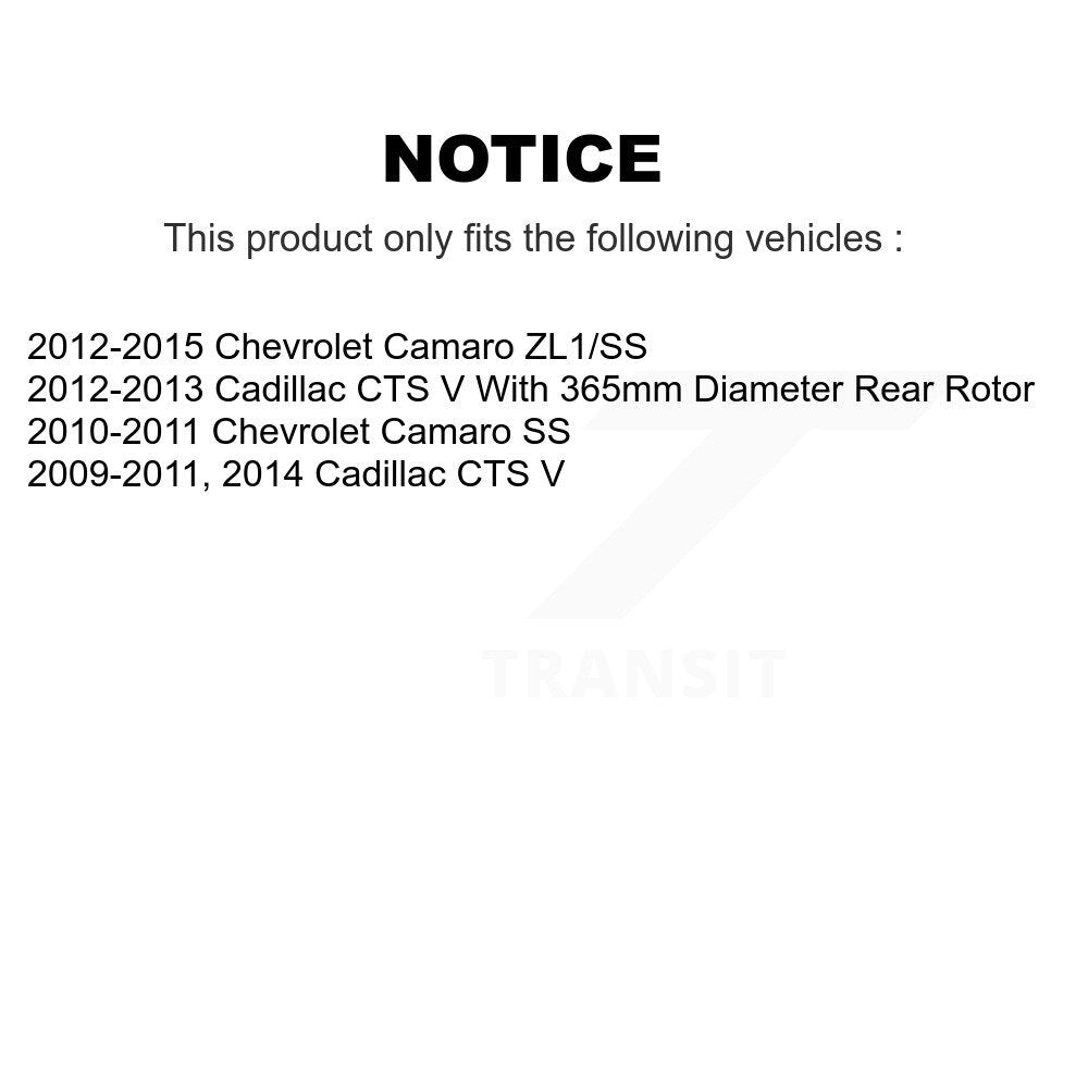 Rear Disc Rotors Ceramic Pads & Parking Shoes Kit For Chevrolet Camaro Cadillac