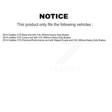 Load image into Gallery viewer, Rear Disc Rotors Ceramic Pads And Parking Brake Shoes Kit For Cadillac CTS