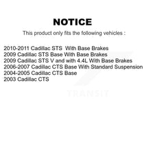 Charger l&#39;image dans la galerie, Rear Disc Rotors Ceramic Pads And Parking Brake Shoes Kit For Cadillac CTS STS