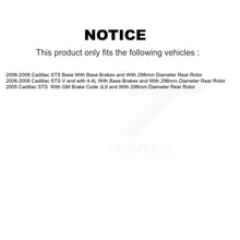 Load image into Gallery viewer, Rear Disc Rotors Ceramic Pads And Parking Brake Shoes Kit For Cadillac STS