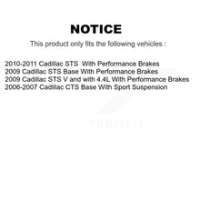 Charger l&#39;image dans la galerie, Rear Disc Rotors Ceramic Pads And Parking Brake Shoes Kit For Cadillac CTS STS