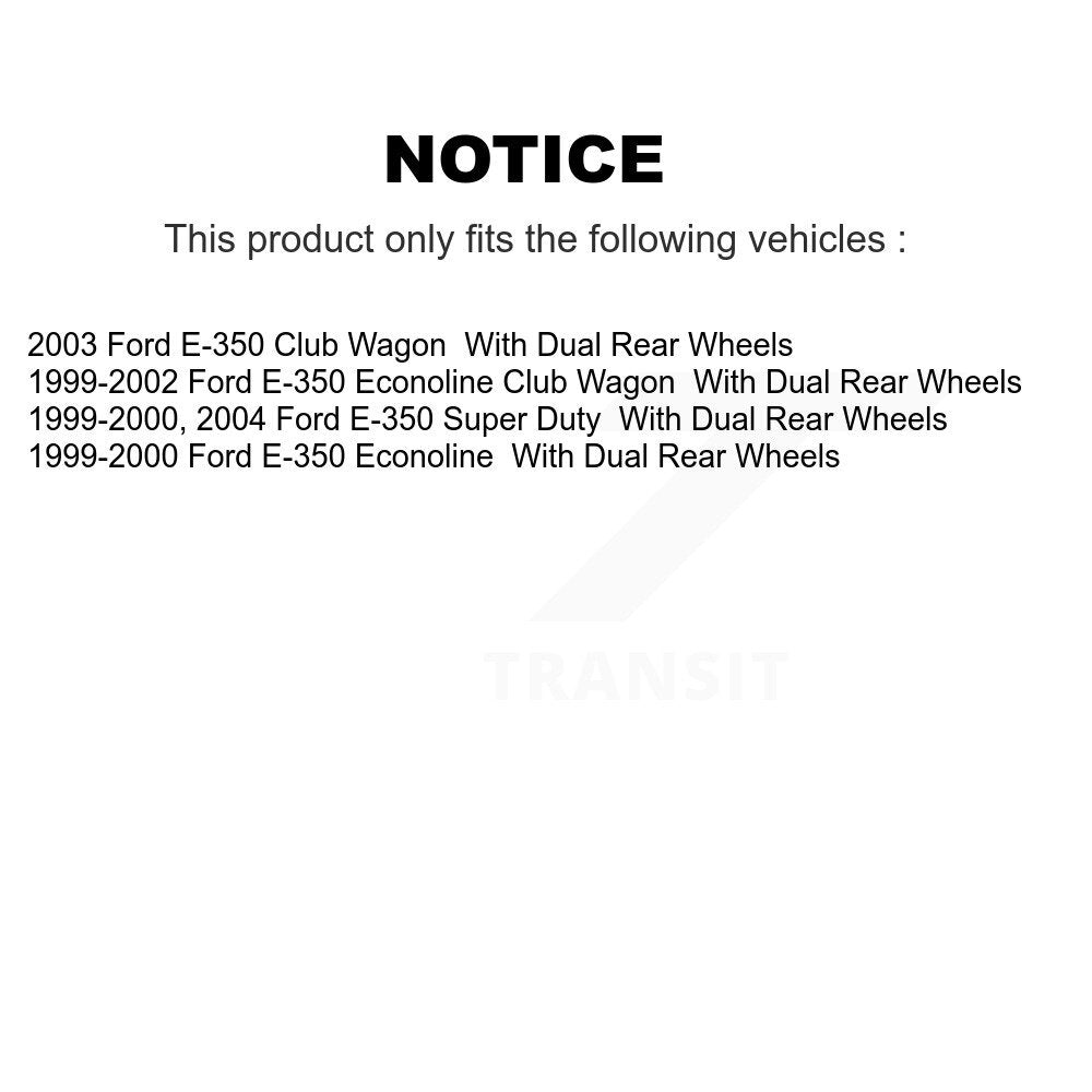 Rear Disc Rotors Ceramic Pads & Parking Shoes Kit For Ford E-350 Super Duty Club