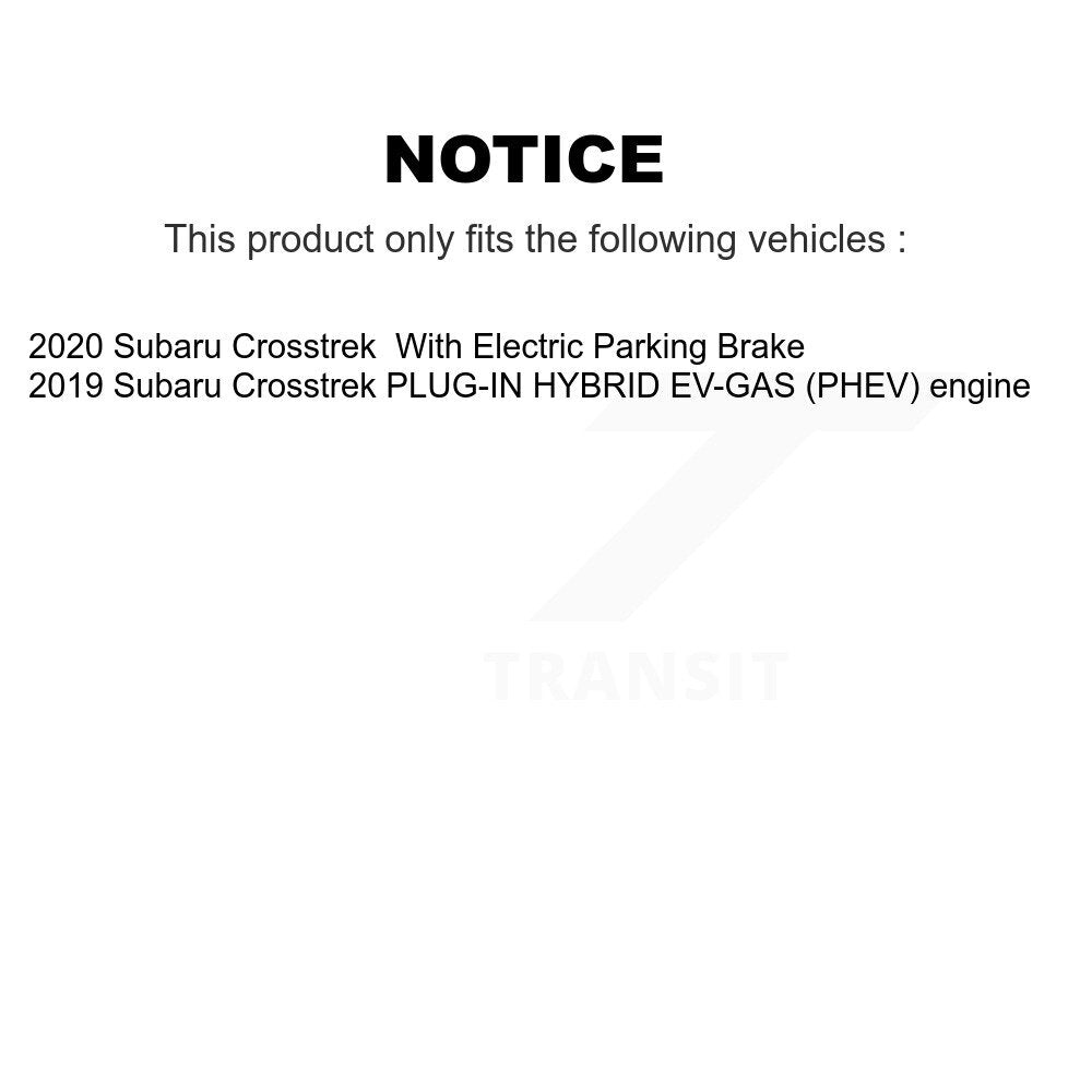 Rear Disc Rotors Ceramic Pads And Parking Brake Shoes Kit For Subaru Crosstrek