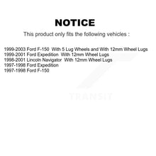 Charger l'image dans la galerie, Rear Disc Rotors Ceramic Pads Parking Brake Shoes Kit For Ford F-150 Expedition