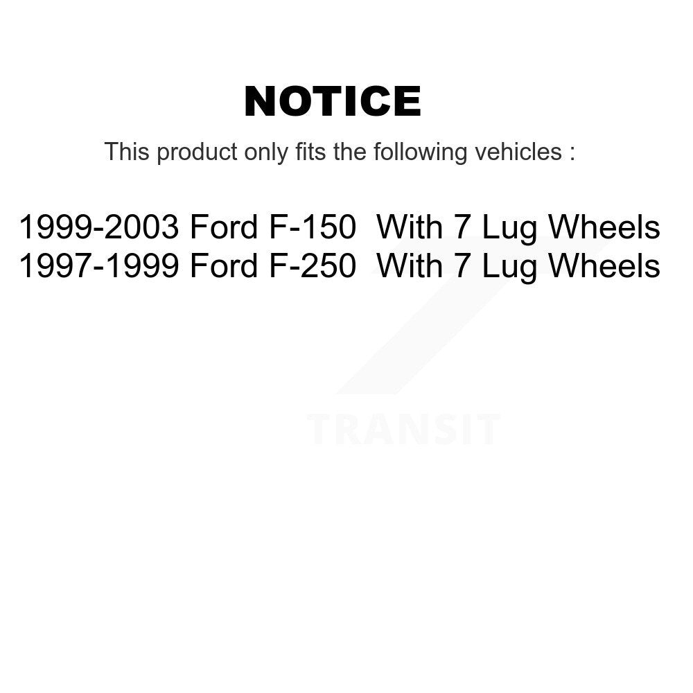 Rear Disc Rotors Ceramic Pads And Parking Brake Shoes Kit For Ford F-150 F-250