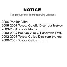 Charger l&#39;image dans la galerie, Rear Disc Rotors Ceramic Pads &amp; Parking Shoes Kit For Toyota Matrix Corolla Vibe