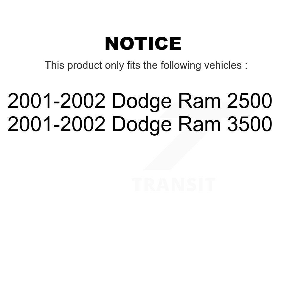 Rear Disc Rotors Ceramic Pads & Parking Brake Shoes Kit For Dodge Ram 2500 3500