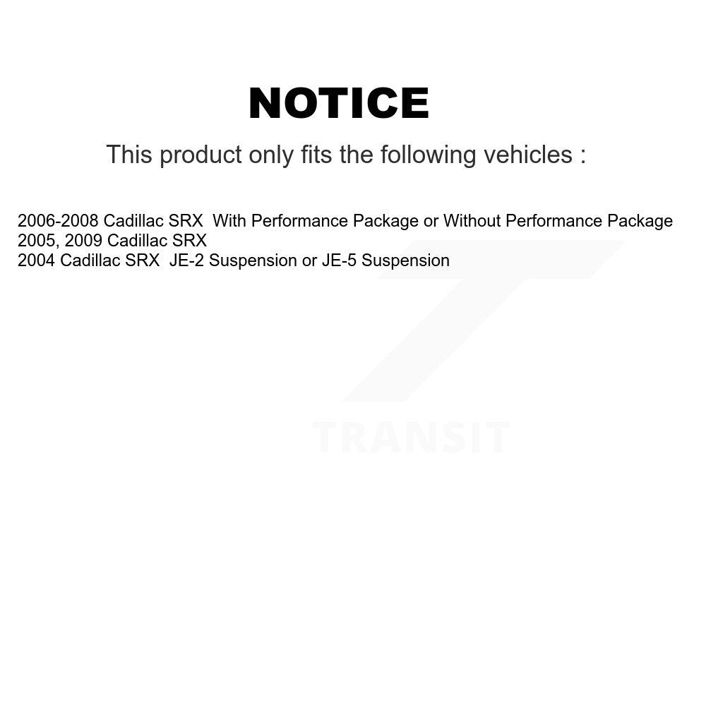 Rear Disc Rotors Ceramic Pads And Parking Brake Shoes Kit For Cadillac SRX