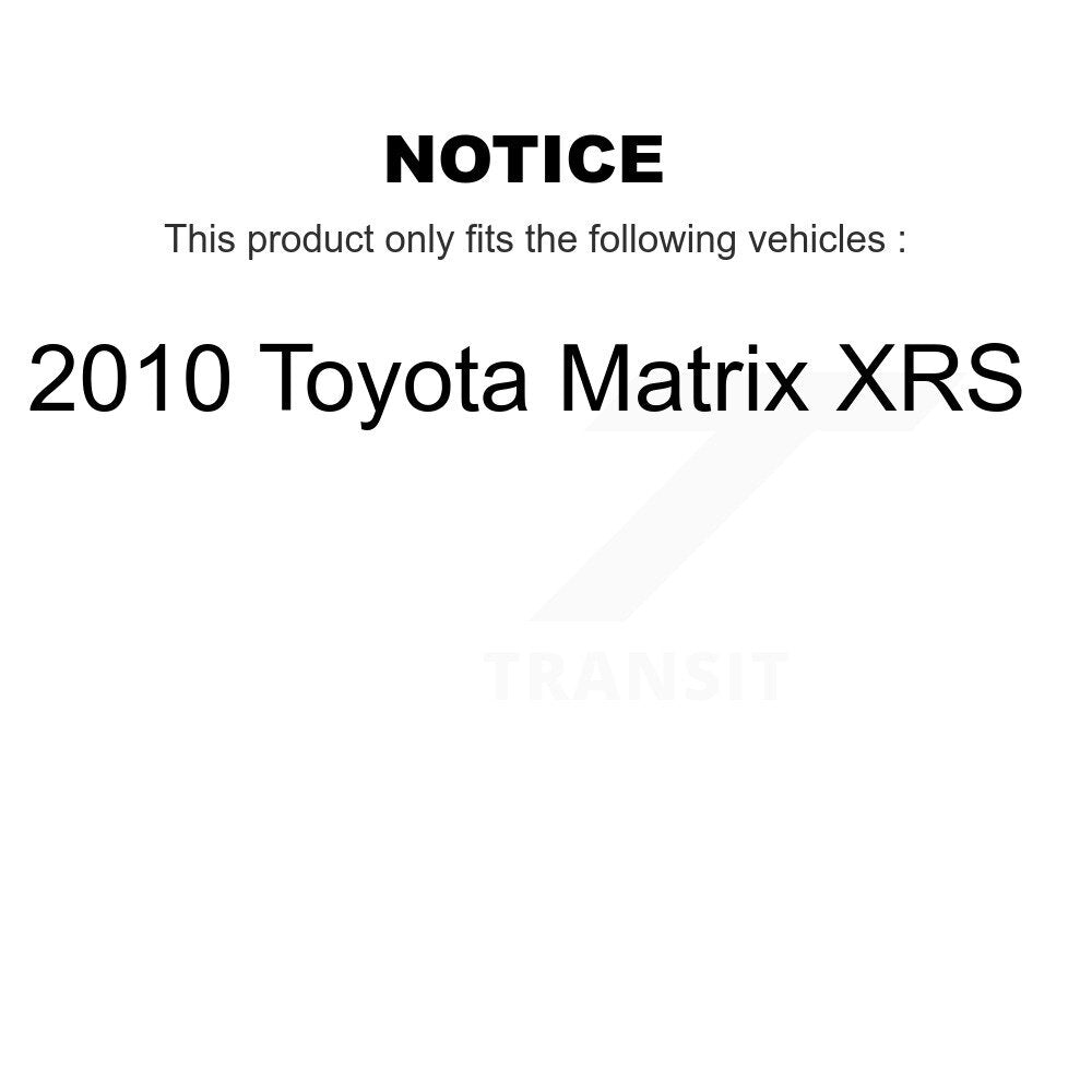 Rear Disc Rotors Ceramic Pads Parking Brake Shoes Kit For 2010 Toyota Matrix XRS