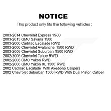 Charger l&#39;image dans la galerie, Rear Disc Rotors Ceramic Pads Parking Shoes Kit For Chevrolet GMC Avalanche 1500