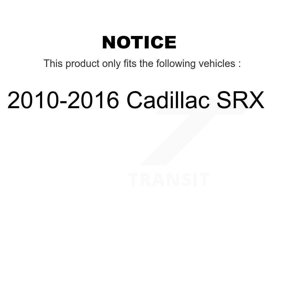 Rear Disc Rotors Ceramic Pads Parking Brake Shoes Kit For 2010-2016 Cadillac SRX