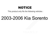 Charger l&#39;image dans la galerie, Rear Disc Rotors Ceramic Pads Parking Brake Shoes Kit For 2003-2006 Kia Sorento