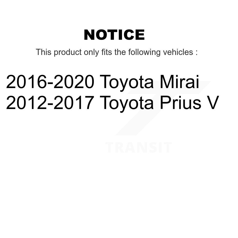 Rear Disc Rotors Ceramic Pads & Parking Brake Shoes Kit For Toyota Prius V Mirai