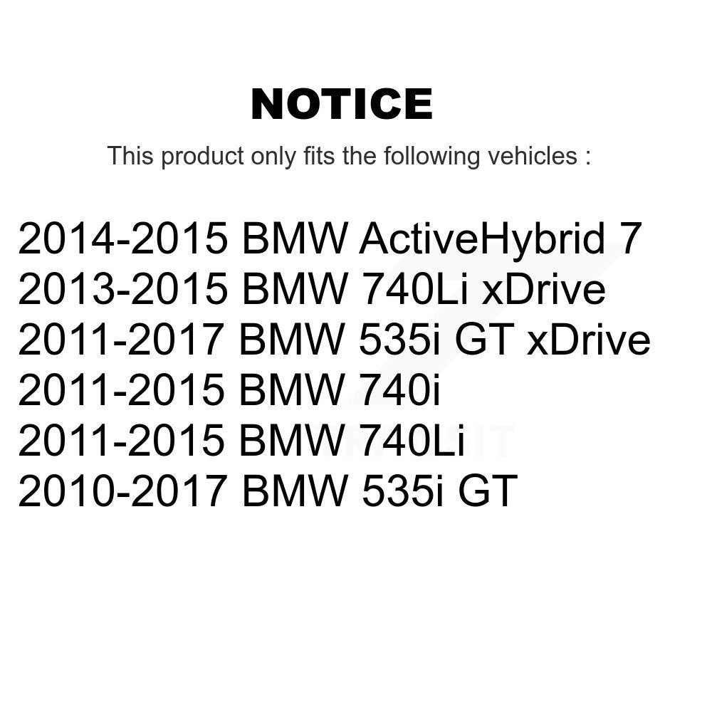 Rear Disc Rotors Ceramic Pads & Parking Shoes Kit For BMW 535i GT xDrive 740Li 7