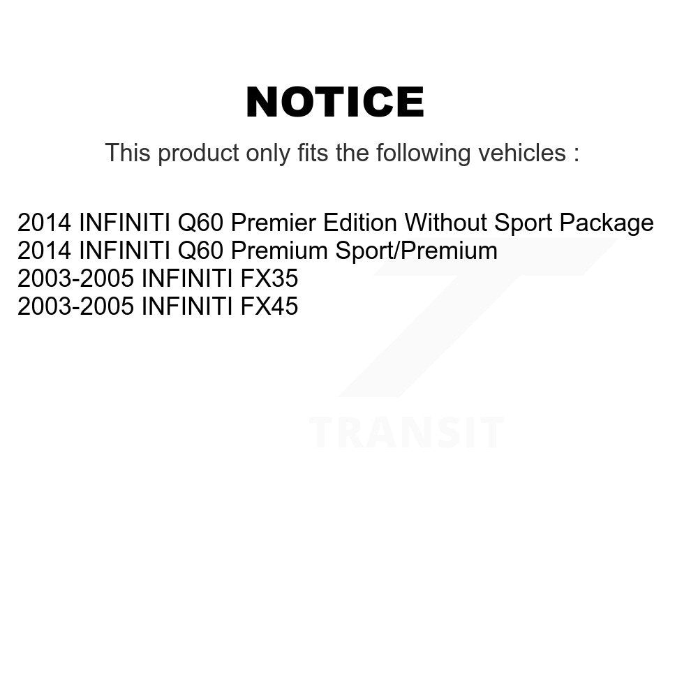 Rear Disc Rotors Ceramic Pads Parking Brake Shoes Kit For INFINITI FX35 FX45 Q60