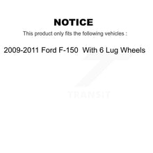 Load image into Gallery viewer, Rear Disc Rotors Ceramic Pads Parking Shoes Kit For Ford F-150 With 6 Lug Wheels