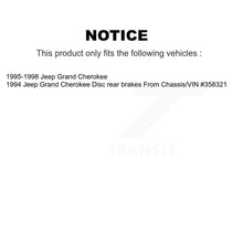 Charger l&#39;image dans la galerie, Rear Disc Rotors Ceramic Pads &amp; Parking Brake Shoes Kit For Jeep Grand Cherokee