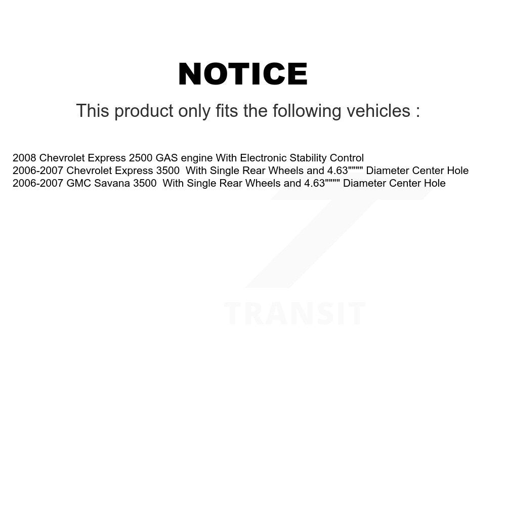 Rear Disc Rotors Ceramic Pads & Parking Shoes Kit For Chevrolet Express 3500 GMC