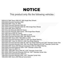 Charger l&#39;image dans la galerie, Rear Disc Rotors Ceramic Pads Parking Shoes Kit For Chevrolet GMC Silverado 2500