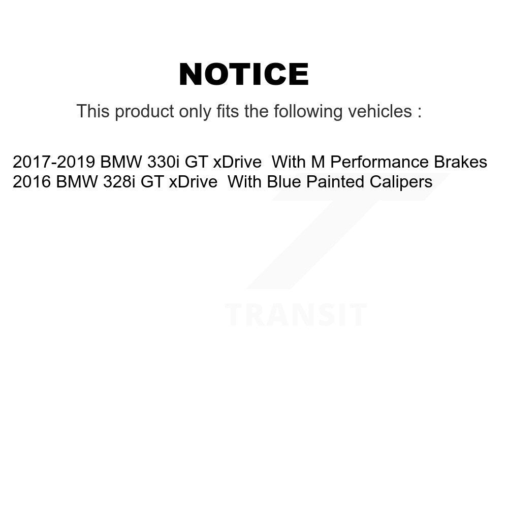 Rear Disc Rotors Ceramic Pads And Parking Shoes Kit For BMW 328i GT xDrive 330i
