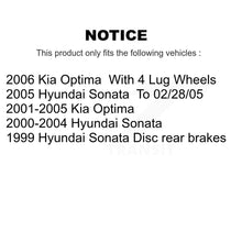 Charger l'image dans la galerie, Rear Disc Rotors Ceramic Pads &amp; Parking Shoes Kit For Hyundai Sonata Kia Optima