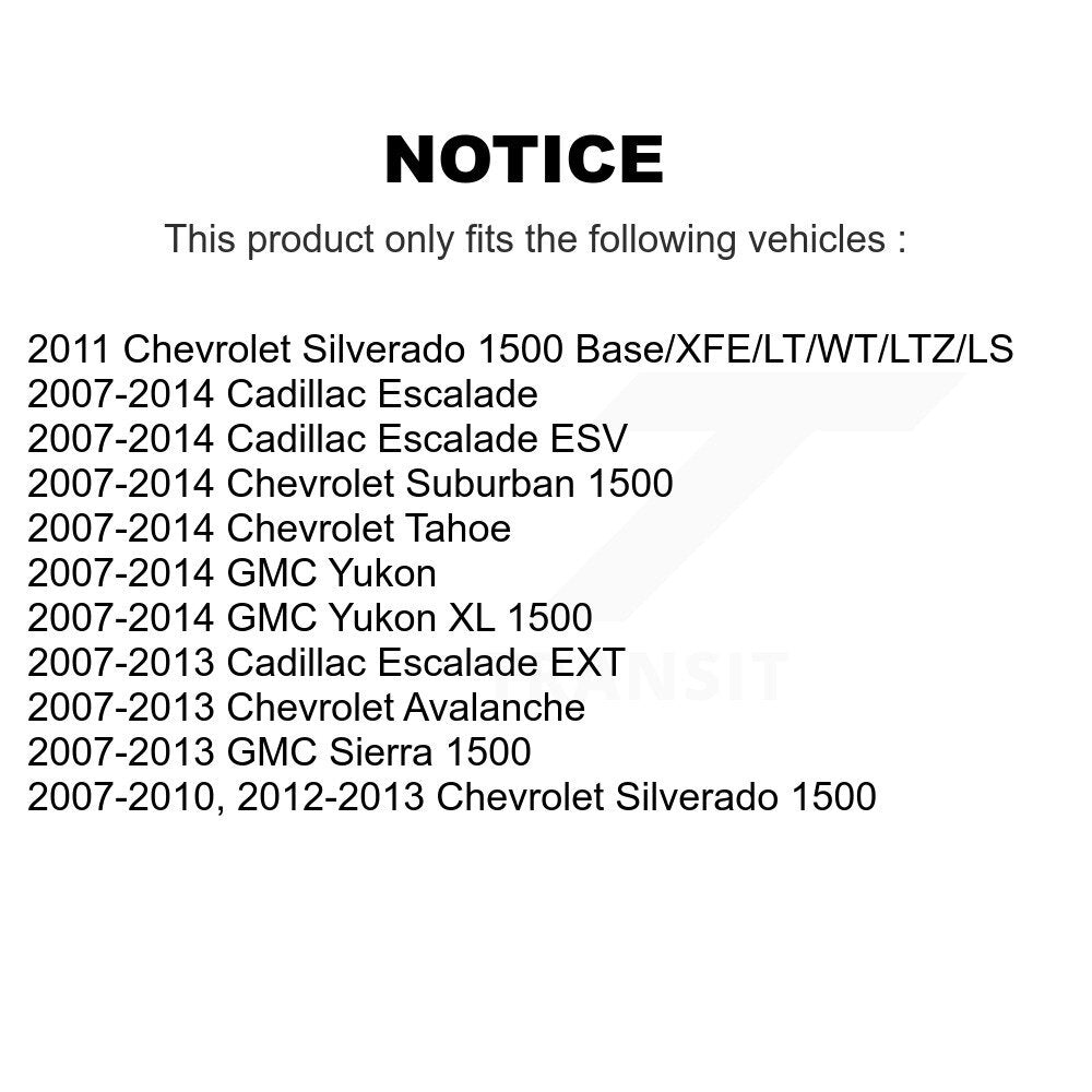 Rear Disc Rotors Ceramic Pads Parking Shoes Kit For Chevrolet GMC Sierra 1500 XL