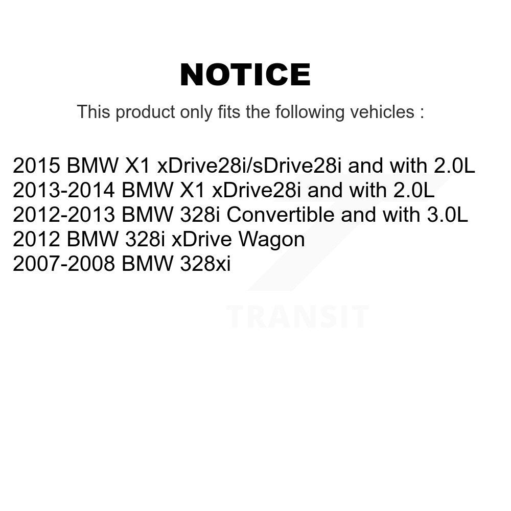 Rear Disc Rotors Ceramic Pads Parking Shoes & Hardware Kit For BMW X1 328xi 328i